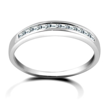 18ct White Gold Channel Set Diamond Half Eternity Ring