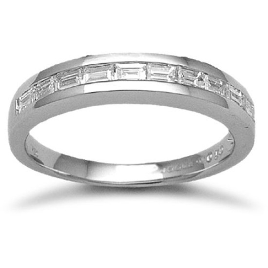 18ct White Gold Channel Set Diamond Half Eternity Ring