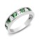 18ct White Diamond-0.55ct Em-0.65ct 1\2 Eternity Ring