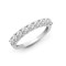 18ct White 0.75ct 9 stone Claw Set 1/2 ET Ring