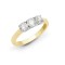 18ct Yellow/White 0.33ct Diamond Claw Set Trilogy Ring