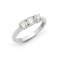 18ct White 0.33ct Diamond Claw Set Trilogy Ring