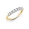 18ct Yellow/White 0.50ct Diamond 7 stone 1/2 ET Ring