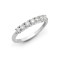 18ct White 0.75ct Diamond 7 stone 1/2 ET Ring