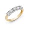18ct Yellow/White 1.00ct Diamond 5 stone Ring