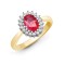 18ct Yellow Gold Diamond And Ruby Ring