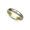 18ct Gold 2 Colour Diamond Rubover set Wedding Ring 4mm
