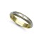 18ct Gold 2 Colour Diamond Rubover set Wedding Ring 4mm