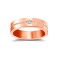 18ct Rose Gold RBC Flat Court Diamond Wedding Band Half Set - 4mm - 28pts 4mm