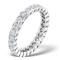 18ct White Gold Rub Over Set Full Eternity Ring Diamond 1.00ct H Si