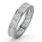 18ct White Gold Channel Set Princess Cut Full Eternity Ring Diamond 3.00ct H Si
