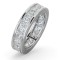 18ct White Gold Channel Set Princess Cut Full Eternity Ring Diamond 5.00ct G VS