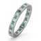 18ct White Gold Channel Set P.cut Full Eternity Ring Diamond 0.50ct Em 0.65ct H Si