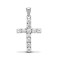 18ct White Gold Diamond Cross