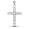 18ct White Gold Diamond Cross