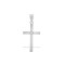 18ct White 0.03ct Diamond Star Set Cross