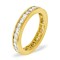 18ct Yellow Gold Channel Set Full Eternity Ring Diamond 5.00ct G VS
