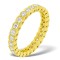 18ct Yellow Gold Rub Over Set Full Eternity Ring Diamond 1.00ct H Si