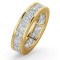 18ct White Gold Channel Set Princess Cut Full Eternity Ring Diamond 5.00ct H Si