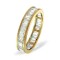 18ct Yellow Gold Channel Set Full Eternity Ring Baguette Diamond 5.00ct H Si