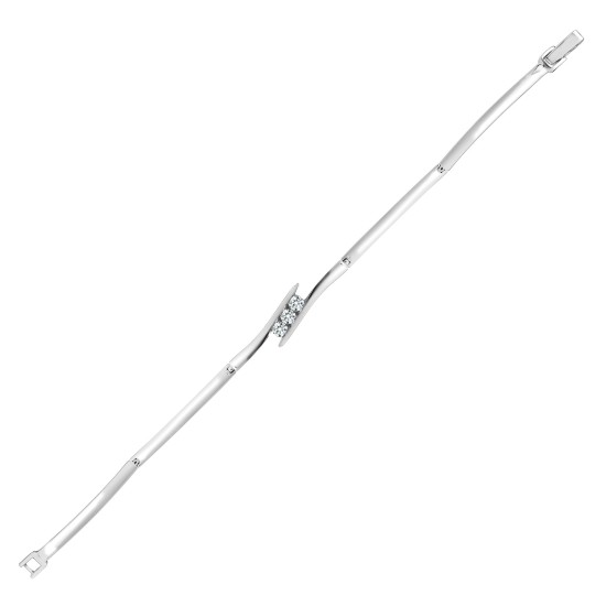 9ct White Gold Diamond Bracelet