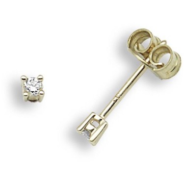 9ct Yellow 15pts Dia Stud Earrings