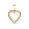 9ct Yellow Gold Diamond Heart Pendant