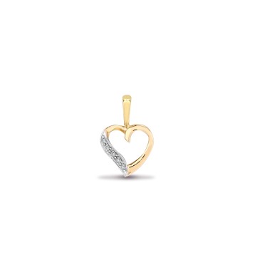 9ct Yellow Gold Diamond Pendant