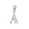 9ct White Gold Diamond Set Initial Pendant -Initial D