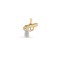 9ct Yellow Gold Diamond Handgun Pendant