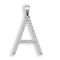9ct White Gold Diamond Set Initial Pendant