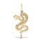 9ct Yellow 3pts Diamond Snake Pendant