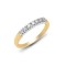 9ct Yellow Gold Diamond 7 Stone Half Eternity Ring