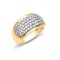 9ct Yellow Gold Diamond Bombay Ring