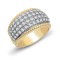 9ct Yellow Gold Diamond Bombay Ring