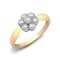 9ct Yellow Gold Diamond Cluster Ring
