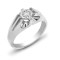 9ct White Gold Gents Diamond Ring