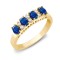 9ct Yellow Gold Diamond And Sapphire Ring