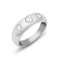 9ct White Gold Gents 3 Stone Diamond Ring