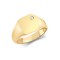 9ct Yellow Gold 0.06cts Diamonds Flush-set Cushion Signet Ring