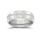 9ct White Gold RBC Court Diamond Wedding Band Fully Set - 8mm - 80pts 8mm