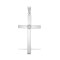 9ct White 0.10ct Star Set Diamond Cross