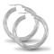 925 Sterling Silver Twist Hoop Earrings