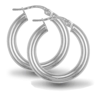 925 Sterling Silver Polished Hoop Earrings