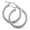 925 Silver Ribbed Hoop Earrings