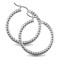 925 Silver Ribbed Hoop Earrings