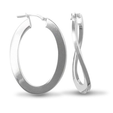 925 Sterling Silver Formed Hoop Earrings