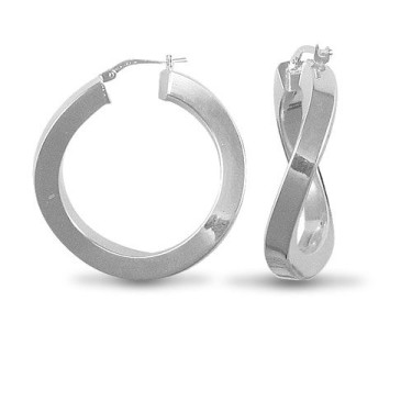925 Sterling Silver Formed Hoop Earrings