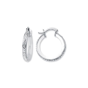 925 Silver Resin Set Hoop Earrimgs