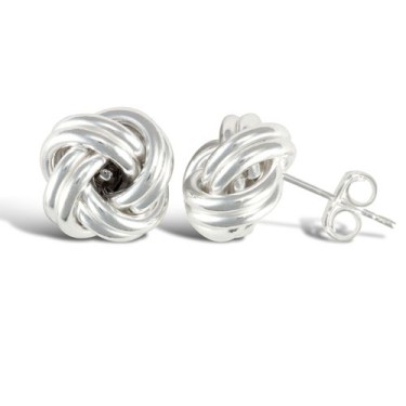 JN Jewellery 925 Silver Wool Knot Stud